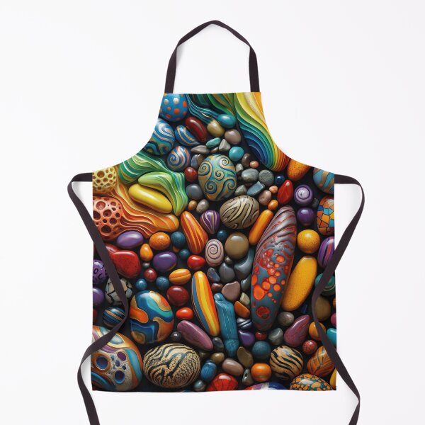 Item preview, Vibrant Pebble Chaos – Rainbow Stone Mosaic designed and sold by B-Russ-Stuff.