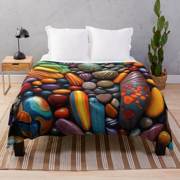 Item preview, Vibrant Pebble Chaos – Rainbow Stone Mosaic designed and sold by B-Russ-Stuff.