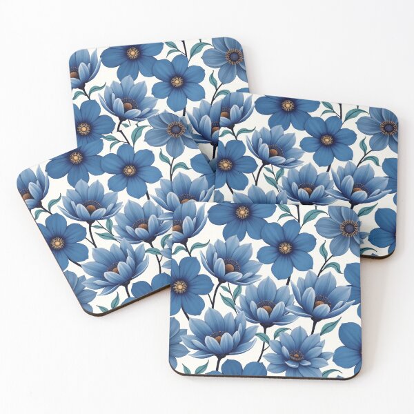 Item preview, Sapphire Bloom Symphony Seamless Pattern designed and sold by Dream Bloom Gallery.