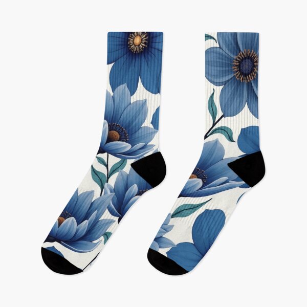 Item preview, Sapphire Bloom Symphony Seamless Pattern designed and sold by Dream Bloom Gallery.