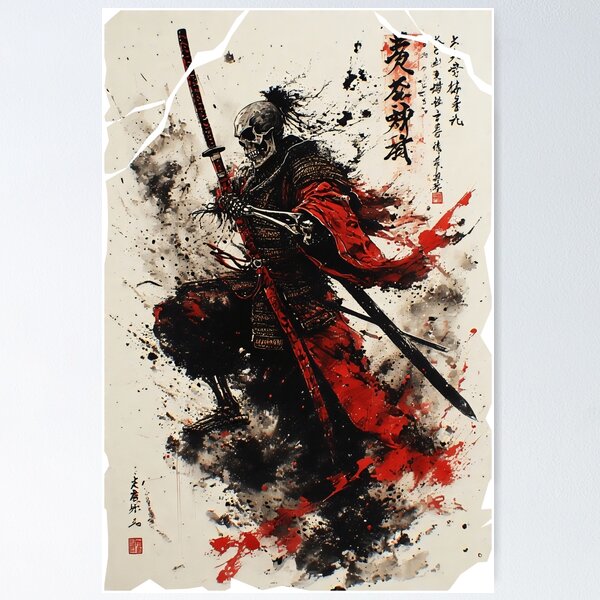 Item preview, skeleton samurai designed and sold by aliraweb.