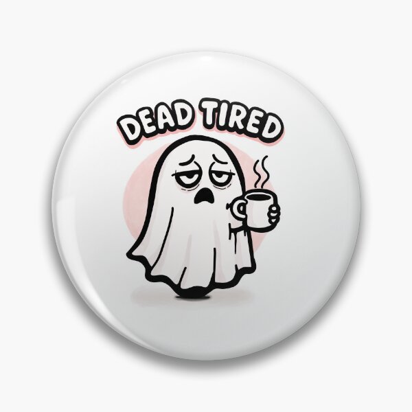 Item preview, Dead Tired Ghost – Sleepy Coffee Lover Funny Cute Ghost Design designed and sold by VirtualLexi.