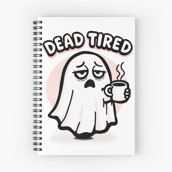 Item preview, Dead Tired Ghost – Sleepy Coffee Lover Funny Cute Ghost Design designed and sold by VirtualLexi.