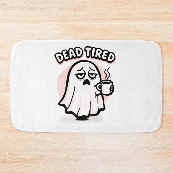 Item preview, Dead Tired Ghost – Sleepy Coffee Lover Funny Cute Ghost Design designed and sold by VirtualLexi.