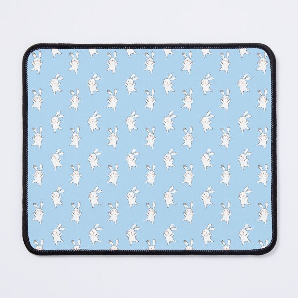 Item preview, Cute Bunny Pattern – Kawaii Jumping Rabbit on Pastel Blue Background designed and sold by GiftsCreek.
