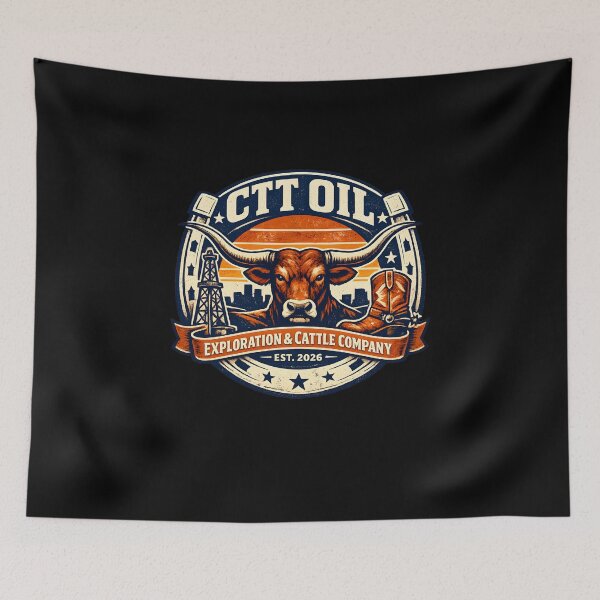 Item preview, CTT Oil Cattle Company Retro Design designed and sold by HUTEND.