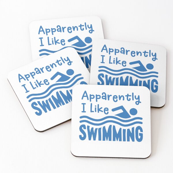 Item preview, Apparently I Like Swimming Funny Swimmer Swiiming Pool designed and sold by gunaone-design.