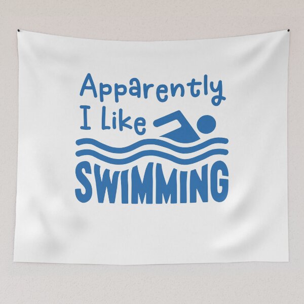 Item preview, Apparently I Like Swimming Funny Swimmer Swiiming Pool designed and sold by gunaone-design.