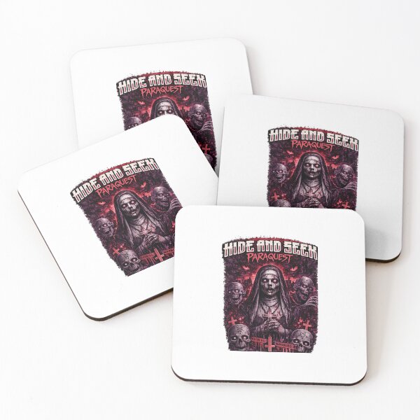 Item preview, hide and seek paraquest nun skull pink and red horror streetwear art designed and sold by MatthewOlson1.