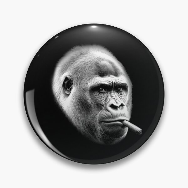 Item preview, Gorilla Smoking Cigar Vintage Washed Design For Dark Tees designed and sold by EthosWear.