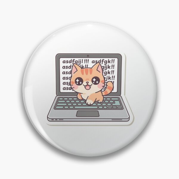Item preview, Cat on Keyboard - Gibberish Typing Sticker designed and sold by StickerGlitch.
