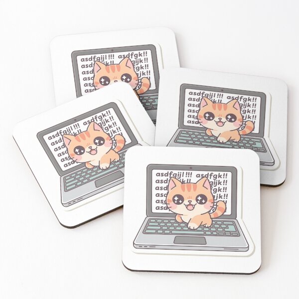 Item preview, Cat on Keyboard - Gibberish Typing Sticker designed and sold by StickerGlitch.