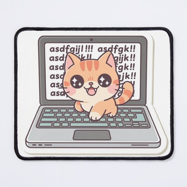 Item preview, Cat on Keyboard - Gibberish Typing Sticker designed and sold by StickerGlitch.