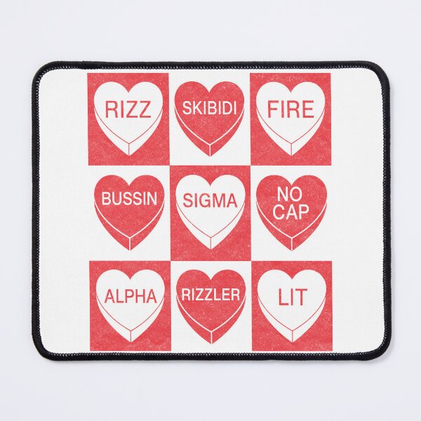 Item preview, Gen Z Slang Candy Hearts Meme Grid designed and sold by TynesDesign.