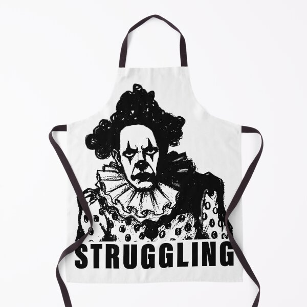 Item preview, Struggling Sad Clown - Dark Bold Illustration - dark clowncore designed and sold by Ignorante.