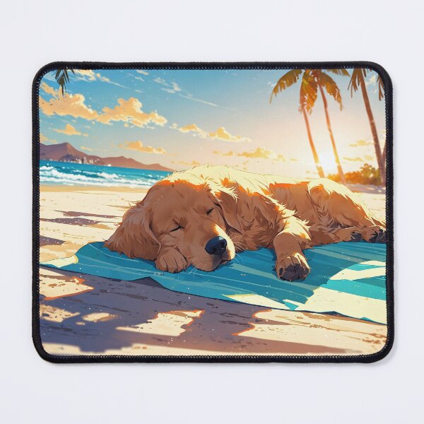 Item preview, Golden Retriever on the Beach  designed and sold by Aesthetic Visuals.