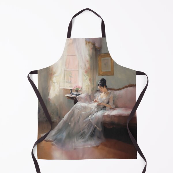 Item preview, Degas-Inspired Asian Woman Reading | Soft Impressionist Portrait Art designed and sold by bingsoobookclub.