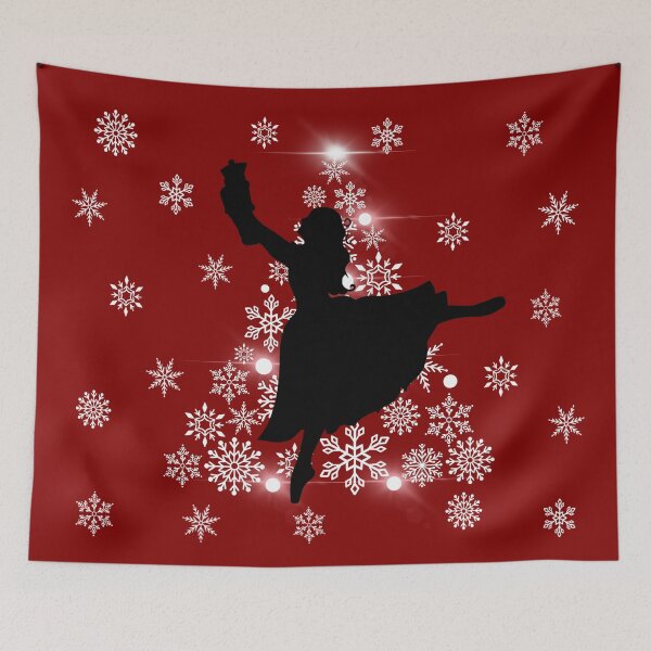 Item preview, The Nutcracker Ballet, Clara and Christmas Tree Christmas Holiday Dance-Red designed and sold by Kate Hyunsu Cho.