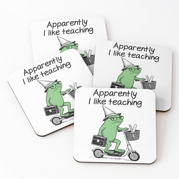 Item preview, Apparently i like teaching funny frog teacher on scooter designed and sold by gunaone-design.