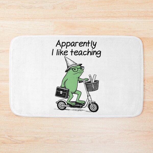 Item preview, Apparently i like teaching funny frog teacher on scooter designed and sold by gunaone-design.