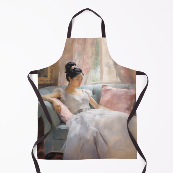 Item preview, Asian Impressionist Art | Romantic Woman Reclining Portrait designed and sold by bingsoobookclub.