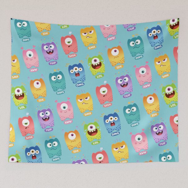 Item preview, Akronimons Family Pattern – Cute Emotional Monsters designed and sold by Lumiline Creative.