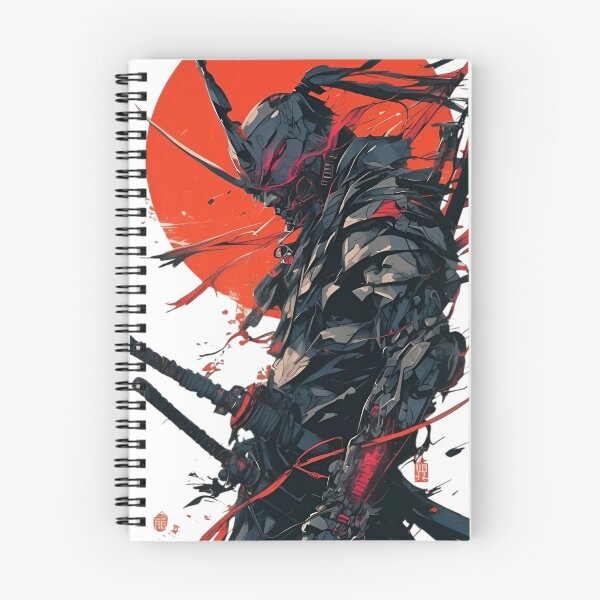 Item preview, Crimson Eclipse Oni Samurai – Cyberpunk Demon Warrior Art designed and sold by Dyan4.