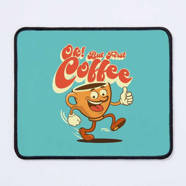 Item preview, Ok But First Coffee - Minimalist Aesthetic Coffee Lover Quote designed and sold by JavaGraph.