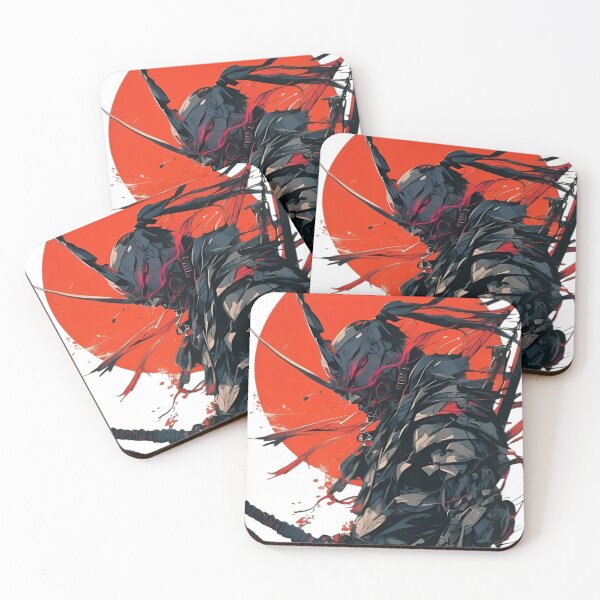 Item preview, Crimson Eclipse Oni Samurai – Cyberpunk Demon Warrior Art designed and sold by Dyan4.
