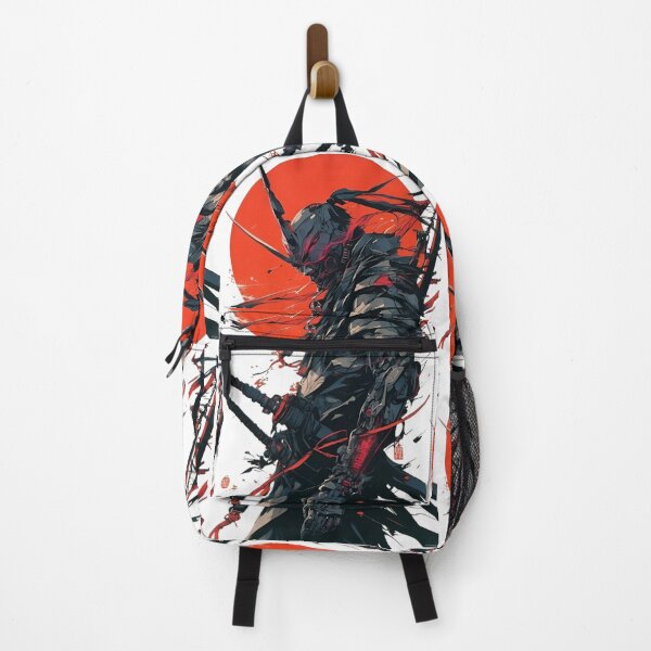 Item preview, Crimson Eclipse Oni Samurai – Cyberpunk Demon Warrior Art designed and sold by Dyan4.