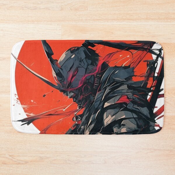 Item preview, Crimson Eclipse Oni Samurai – Cyberpunk Demon Warrior Art designed and sold by Dyan4.