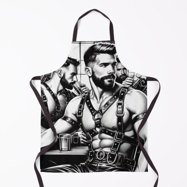 Item preview, Bar de cuero gay para papás Homenaje a Tom of Finland Diseño gráfico del orgullo alemán de Berlín designed and sold by ItsAKinkThing.