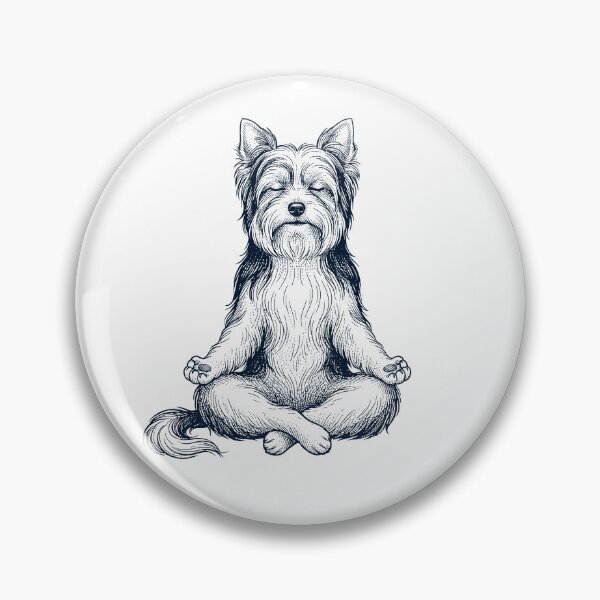 Item preview, Vintage Biewer Terrier Yoga Lotus Meditation Dog Lover designed and sold by DoodleTortle.