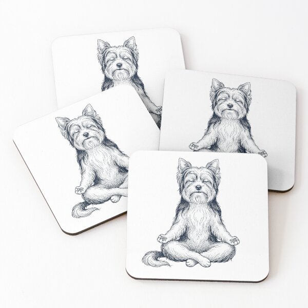 Item preview, Vintage Biewer Terrier Yoga Lotus Meditation Dog Lover designed and sold by DoodleTortle.