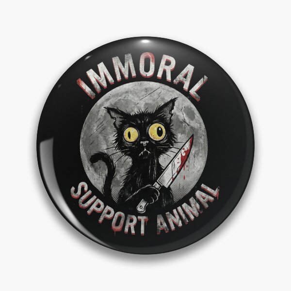 Item preview, Immoral Support Animal Black Cat designed and sold by AdyKurniawan.