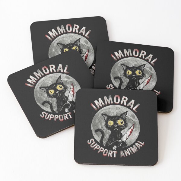 Item preview, Immoral Support Animal Black Cat designed and sold by AdyKurniawan.