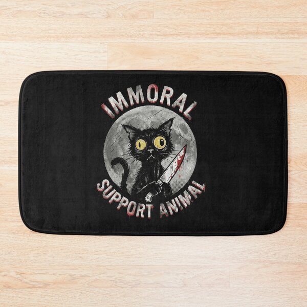 Item preview, Immoral Support Animal Black Cat designed and sold by AdyKurniawan.