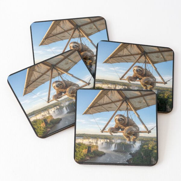 Item preview, Sloth Flies Over Iguazu Falls designed and sold by Tridentulus.