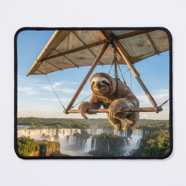Item preview, Sloth Flies Over Iguazu Falls designed and sold by Tridentulus.