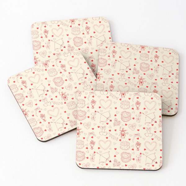 Item preview, Sketchy Valentine's Day in Cream designed and sold by Luna y Mar.
