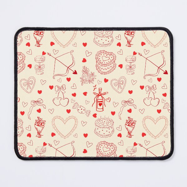 Item preview, Sketchy Valentine's Day in Cream designed and sold by Luna y Mar.