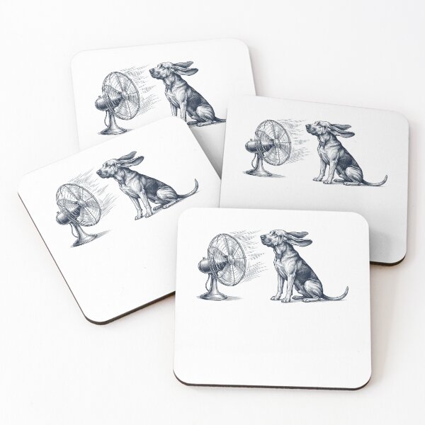 Item preview, Vintage Bloodhound With Fan Dog Mom Dad designed and sold by DoodleTortle.