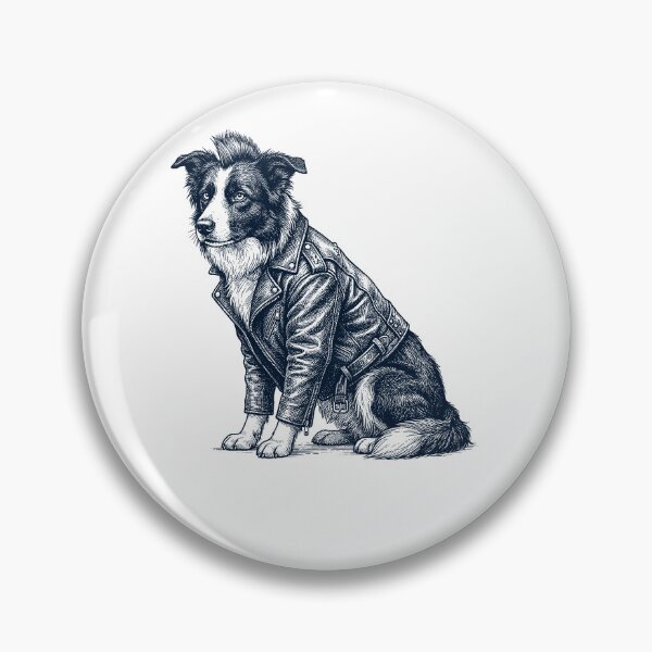 Item preview, Vintage Border Collie Punk Mowhawk Dog Mom Dad designed and sold by DoodleTortle.