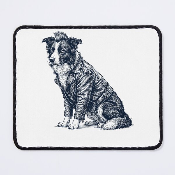 Item preview, Vintage Border Collie Punk Mowhawk Dog Mom Dad designed and sold by DoodleTortle.