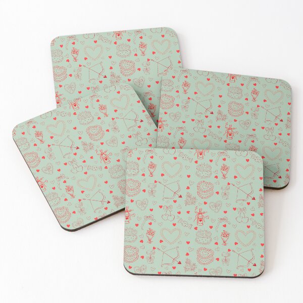 Item preview, Valentine's Day Green Sketchy designed and sold by Luna y Mar.