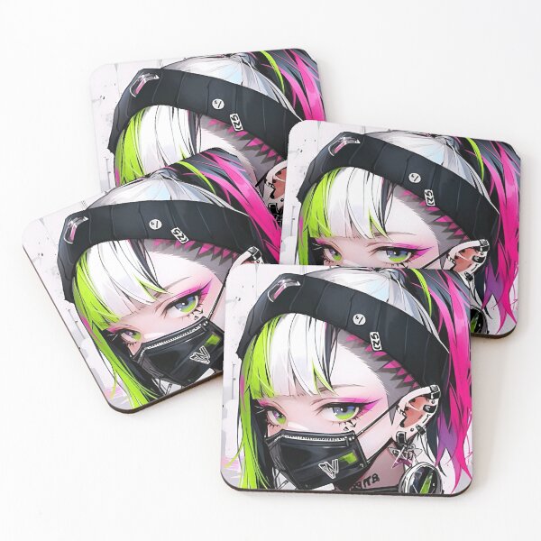 Item preview, Neon Pulse Cyberpunk Girl – Futuristic Anime Street Art designed and sold by Dyan4.