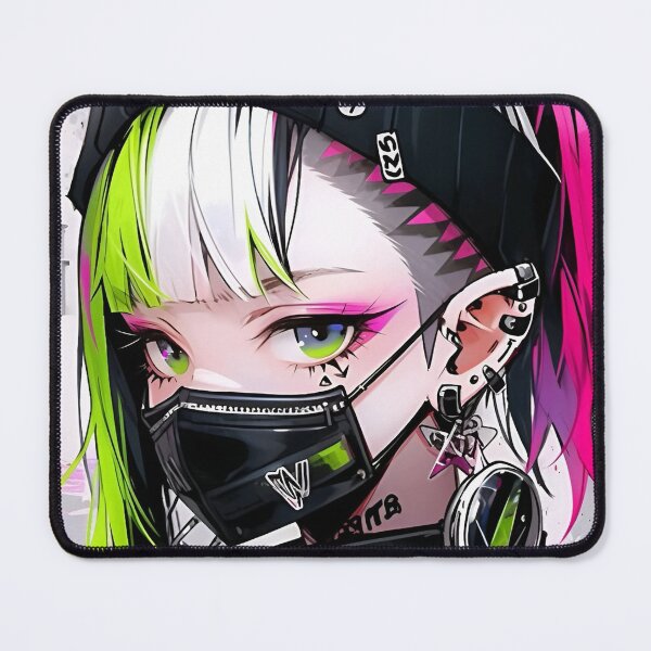 Item preview, Neon Pulse Cyberpunk Girl – Futuristic Anime Street Art designed and sold by Dyan4.