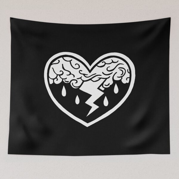 Item preview, Stormy Heart Tattoo Flash designed and sold by ycdzhajzn73.