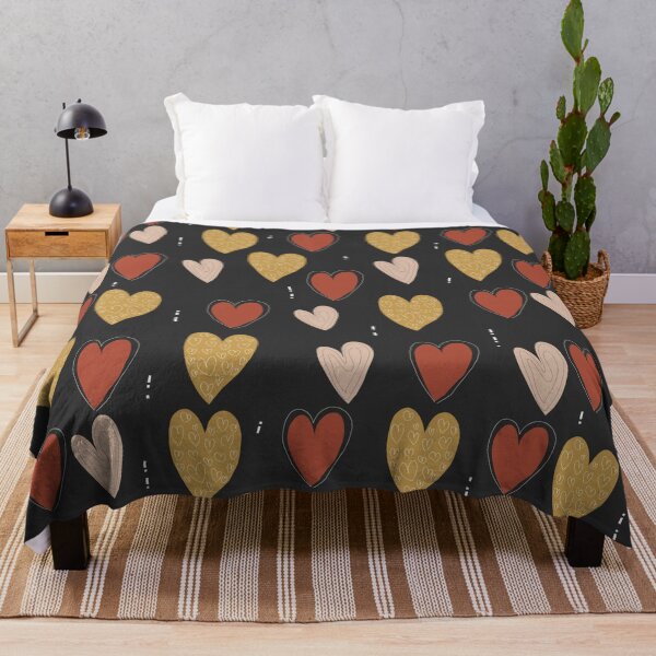 Item preview, Boho Hearts Aesthetic Pattern - Terracotta & Gold Valentine’s Day designed and sold by Boho Vibes Studio.
