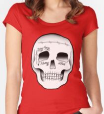 Post Malone Skull Tattoo Women's Fitted Scoop T-Shirt